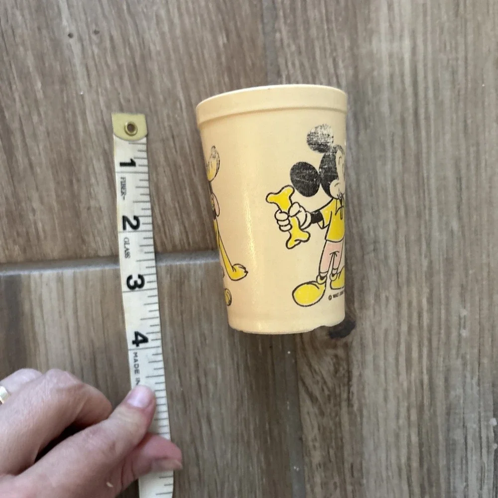 Vtg Walt Disney Productions‎ by Eagle Mickey Mouse Donald Duck Pluto Plastic Cup